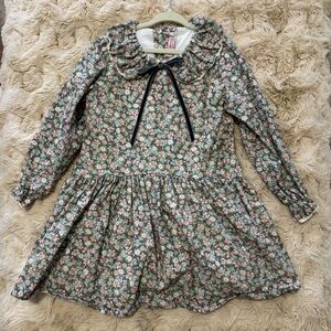 La Coqueta Floral Kids Dress with Bow Accent